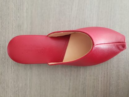 Pantufla de Cuero Roja - Imagen 6