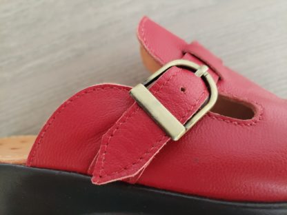 Zueco de Cuero Rojo - Imagen 2