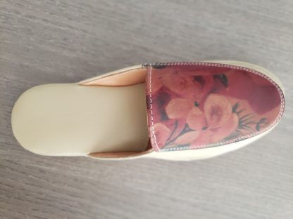 Pantufla de Cuero Flores - Imagen 4
