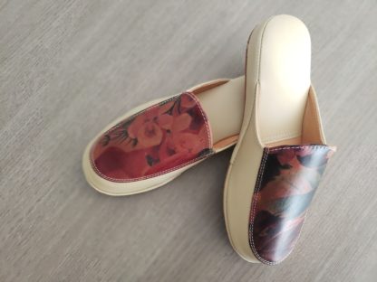 Pantufla de Cuero Flores - Imagen 3