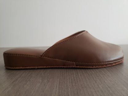 Pantufla de Cuero Café - Imagen 3