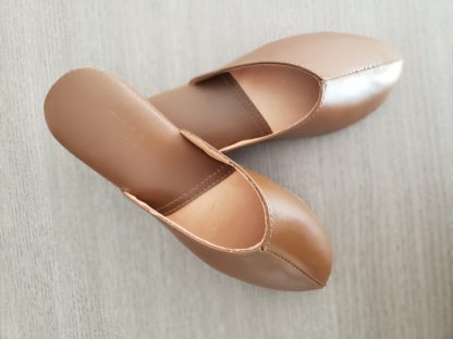 Pantufla de Cuero Café