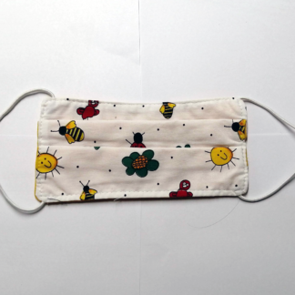 Mascarilla Niño, Tela Antifluido y Antibacterial. Dos Pliegues
